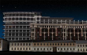 Группа MODUL выполнила дизайн-проект и рабочий проект архитектурно-художественного освещения элитного жилого комплекса Онегин.